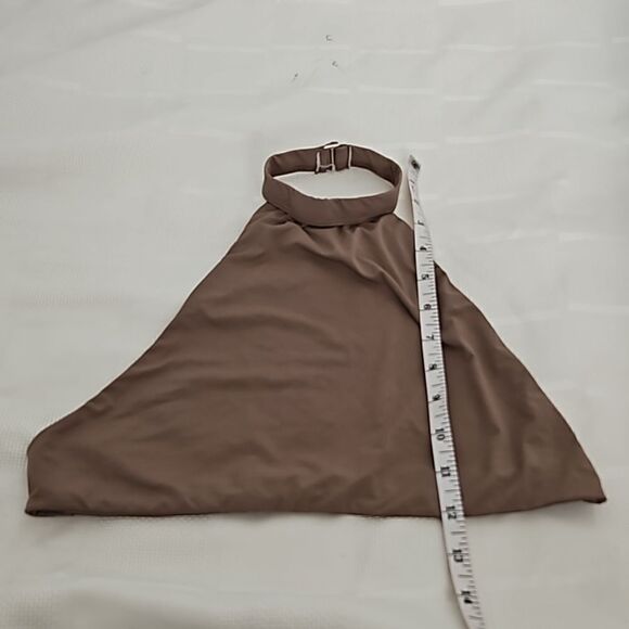 Myra Swim Women's Halter Bikini Top Medium Chocolate Brown - Picture 7 of 16